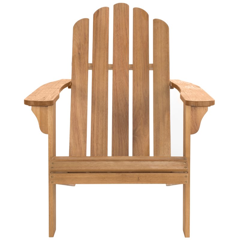 Safavieh Topher Eucalyptus Wood Adirondack Chair in Teak Brown