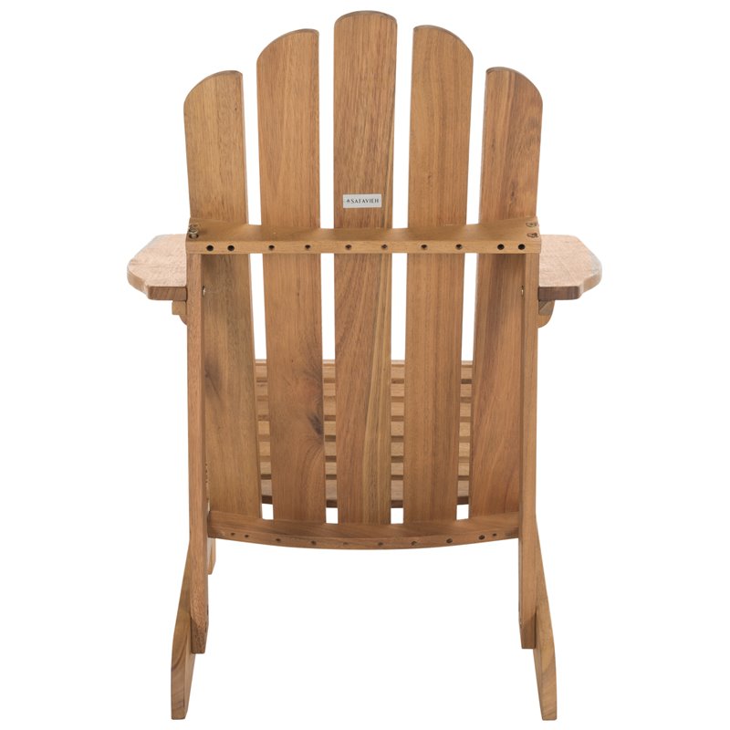Safavieh Topher Eucalyptus Wood Adirondack Chair in Teak Brown