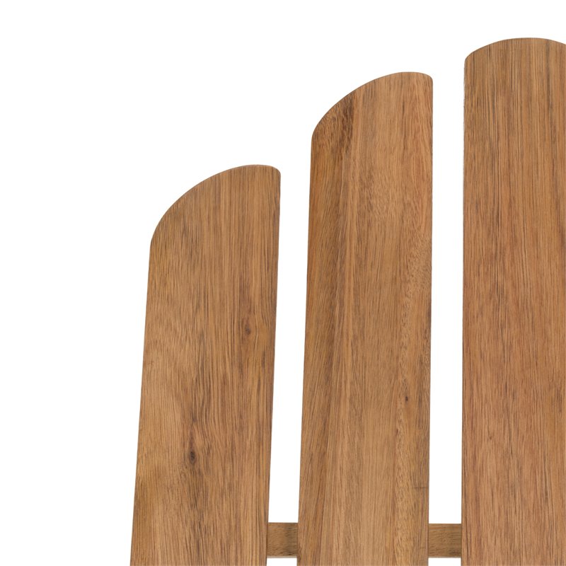Safavieh Topher Eucalyptus Wood Adirondack Chair in Teak Brown