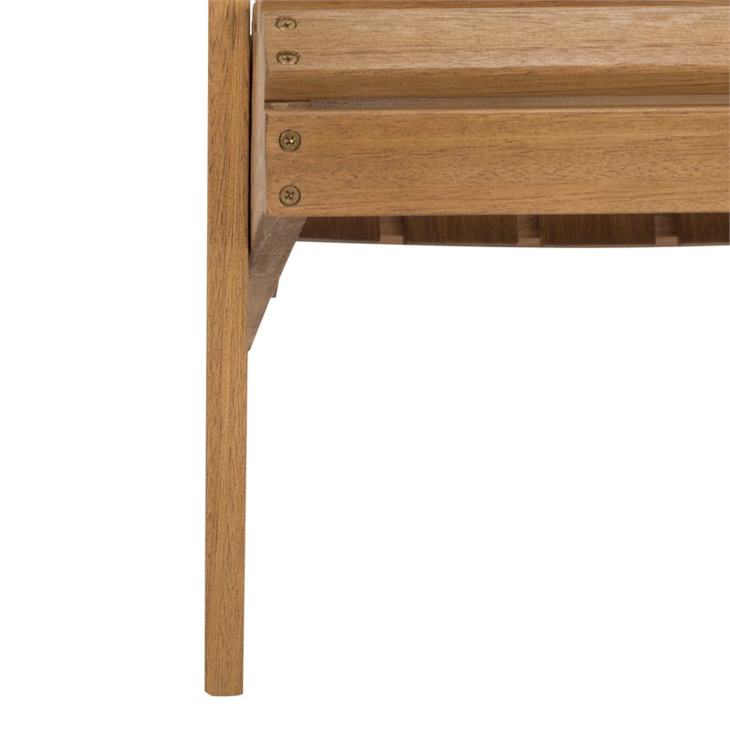 Safavieh Topher Eucalyptus Wood Adirondack Chair in Teak Brown