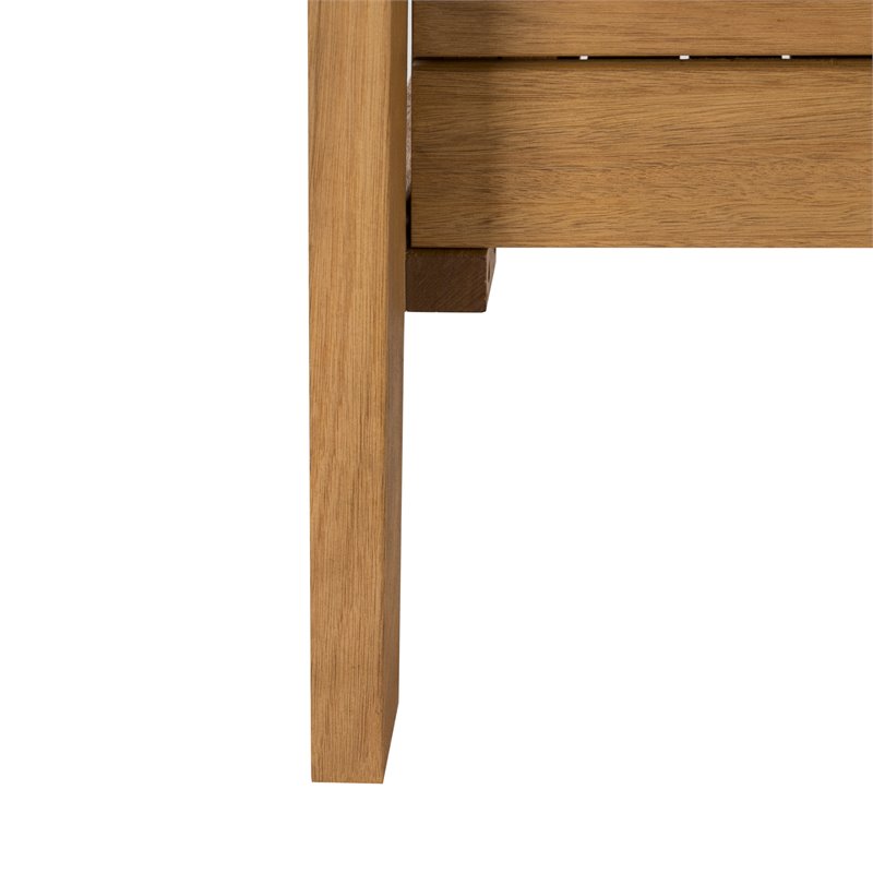 Safavieh Bertie Eucalyptus Wood Outdoor Tea Trolley in Teak Natural