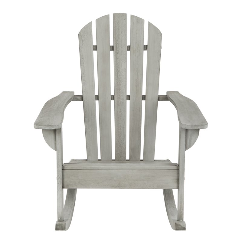 Safavieh Brizio Eucalyptus Wood Outdoor Adirondack Chair in Gray