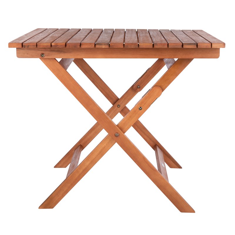 Safavieh Kresler Eucalyptus Wood Outdoor Folding Table in Natural
