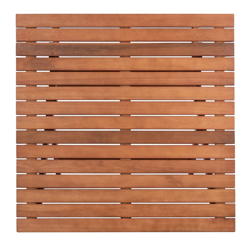 Safavieh Kresler Eucalyptus Wood Outdoor Folding Table in Natural