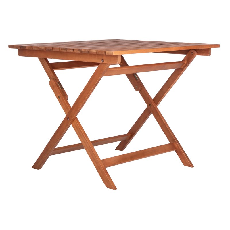 Safavieh Kresler Eucalyptus Wood Outdoor Folding Table in Natural