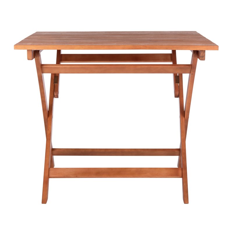 Safavieh Kresler Eucalyptus Wood Outdoor Folding Table in Natural