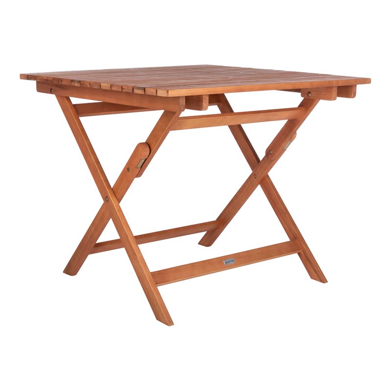 Safavieh Kresler Eucalyptus Wood Outdoor Folding Table in Natural