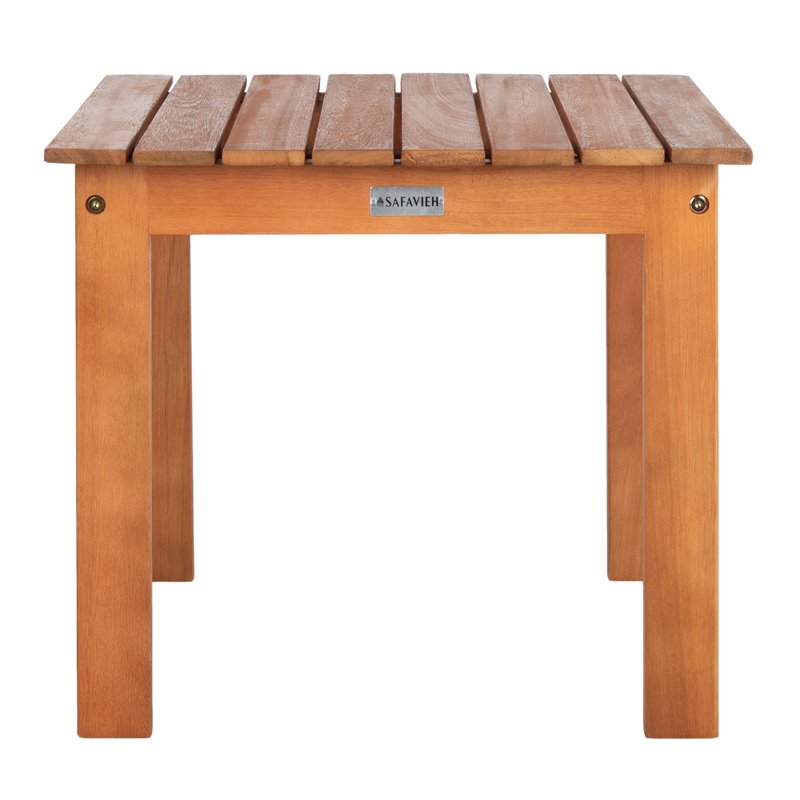 Safavieh Randor Eucalyptus Wood Outdoor Folding Table in Natural