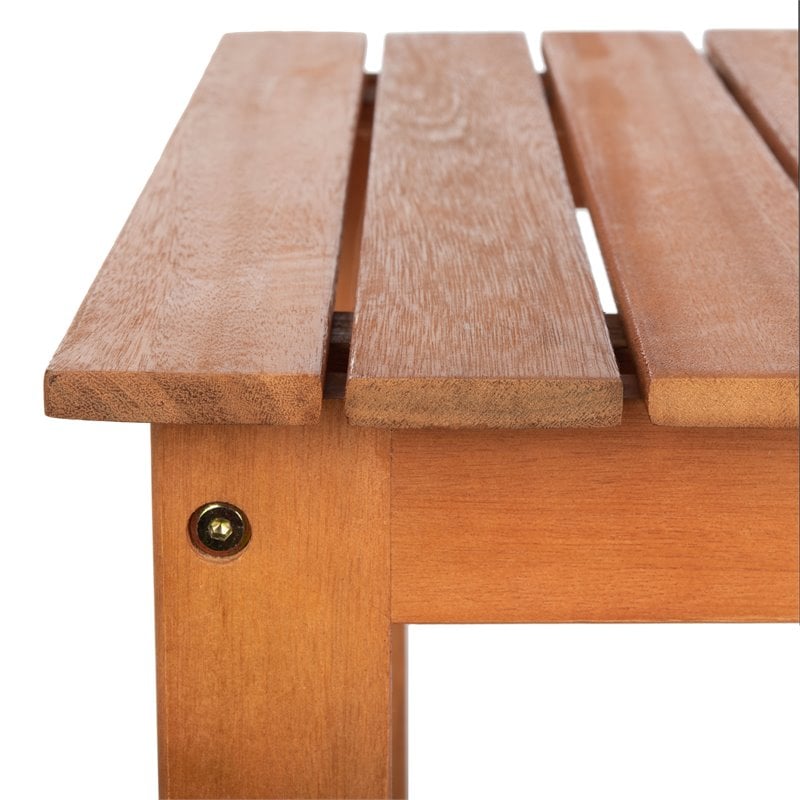 Safavieh Randor Eucalyptus Wood Outdoor Folding Table in Natural