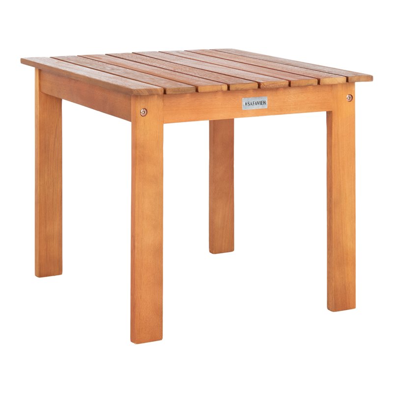 Safavieh Randor Eucalyptus Wood Outdoor Folding Table in Natural