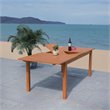 Safavieh Marson Contemporary Eucalyptus Wood Outdoor Dining Table in Natural
