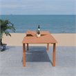 Safavieh Marson Contemporary Eucalyptus Wood Outdoor Dining Table in Natural