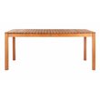 Safavieh Marson Contemporary Eucalyptus Wood Outdoor Dining Table in Natural