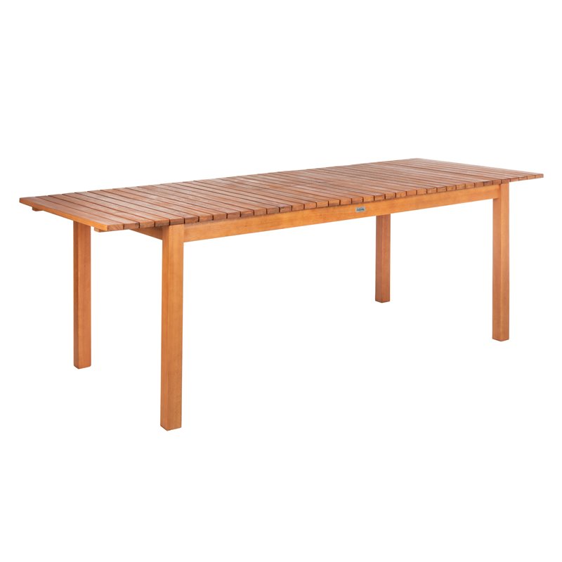 Safavieh Marson Contemporary Eucalyptus Wood Outdoor Dining Table in Natural