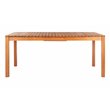 Safavieh Marson Contemporary Eucalyptus Wood Outdoor Dining Table in Natural