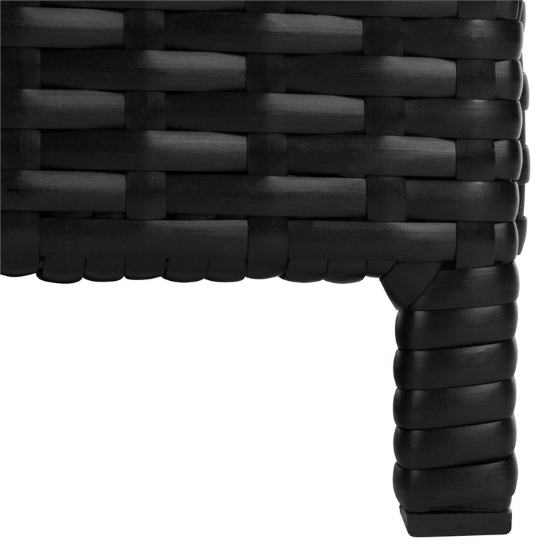 Safavieh Cadeo Polyester/Steel Metal Outdoor Daybed with Pillows in Black
