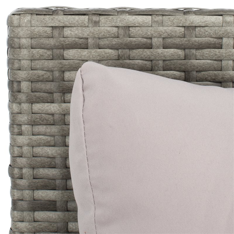 Safavieh Cadeo Polyester/Steel Metal Outdoor Daybed with Pillows in Gray