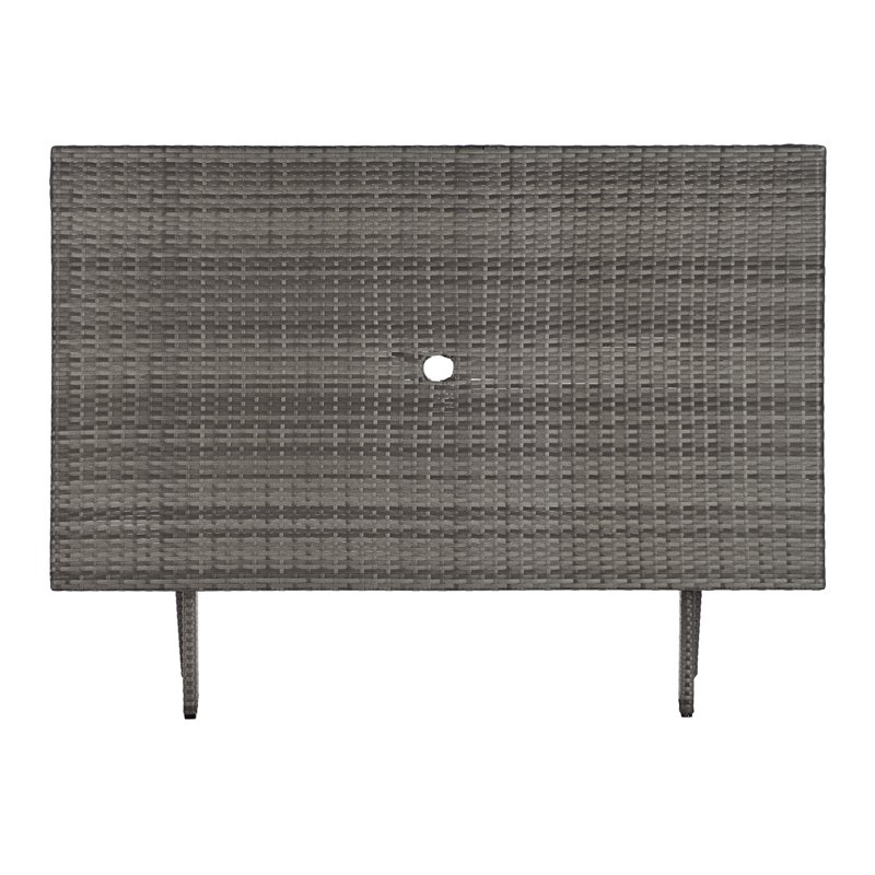Safavieh Akita Steel Metal/Polyester Outdoor Folding Table in Gray