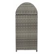 Safavieh Serapis Polyester Wicker/Steel Patio Trash Bin in Gray