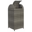 Safavieh Serapis Polyester Wicker/Steel Patio Trash Bin in Gray