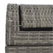 Safavieh Serapis Polyester Wicker/Steel Patio Trash Bin in Gray