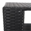Safavieh Mazeli Polyester Wicker/Steel Patio Trash Bin in Black