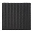 Safavieh Mazeli Polyester Wicker/Steel Patio Trash Bin in Black