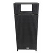 Safavieh Mazeli Polyester Wicker/Steel Patio Trash Bin in Black