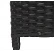 Safavieh Mazeli Polyester Wicker/Steel Patio Trash Bin in Black