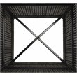 Safavieh Mazeli Polyester Wicker/Steel Patio Trash Bin in Gray