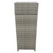 Safavieh Mazeli Polyester Wicker/Steel Patio Trash Bin in Gray
