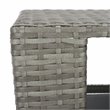 Safavieh Mazeli Polyester Wicker/Steel Patio Trash Bin in Gray