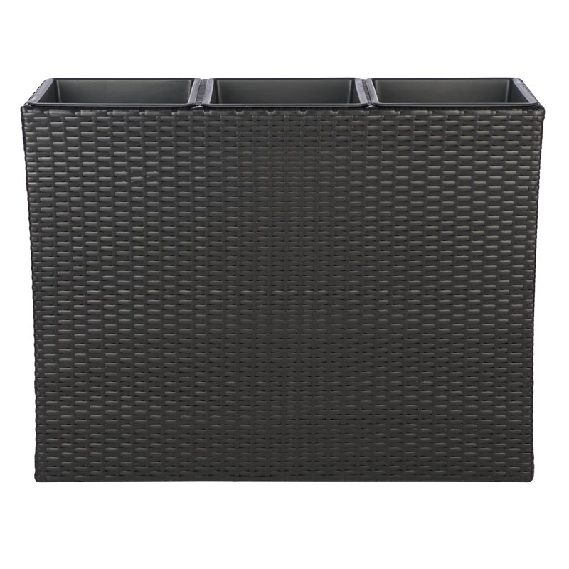 Safavieh Rita Polyester Fabric/Foam Outdoor Flower Rack in Black