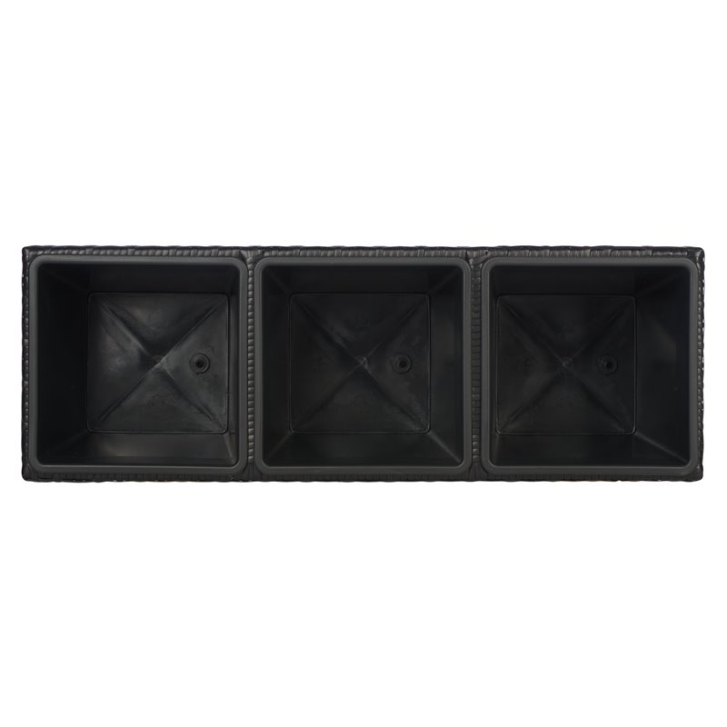 Safavieh Rita Polyester Fabric/Foam Outdoor Flower Rack in Black