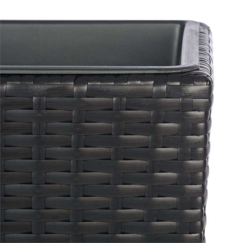 Safavieh Rita Polyester Fabric/Foam Outdoor Flower Rack in Black