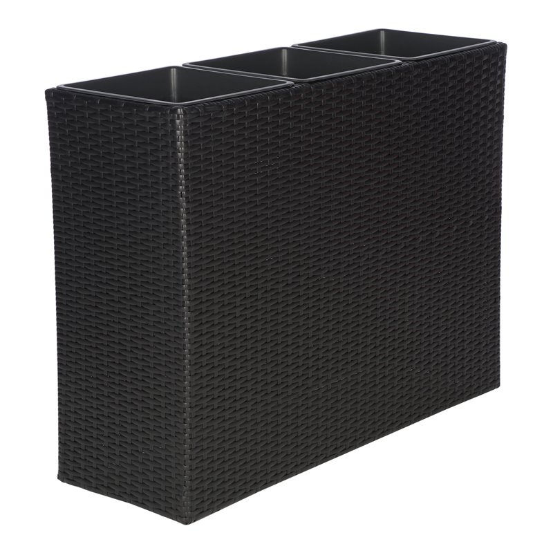Safavieh Rita Polyester Fabric/Foam Outdoor Flower Rack in Black