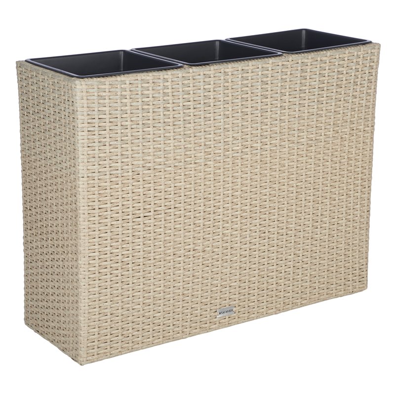 Safavieh Rita Polyester Fabric/Foam Outdoor Flower Rack in Beige