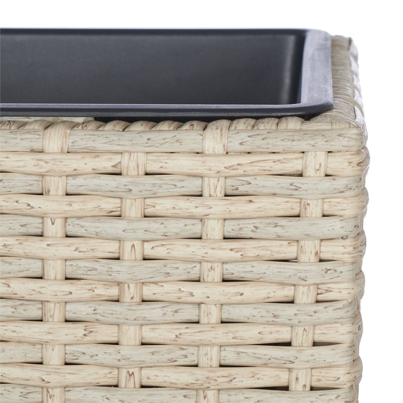 Safavieh Rita Polyester Fabric/Foam Outdoor Flower Rack in Beige