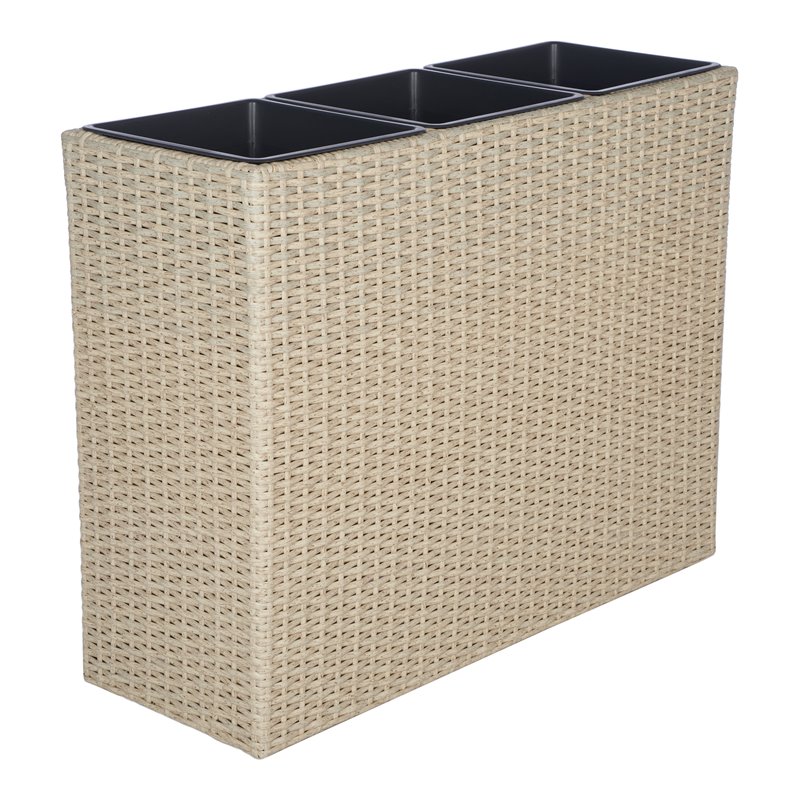 Safavieh Rita Polyester Fabric/Foam Outdoor Flower Rack in Beige
