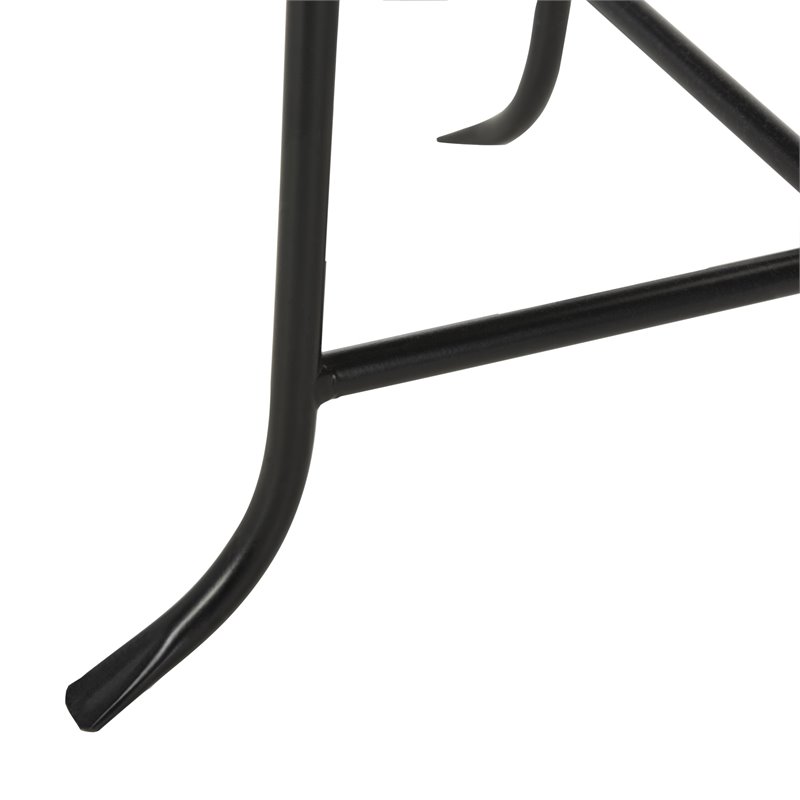 Safavieh Azov Modern Steel Metal Outdoor Plant Stand in Pewter/Black