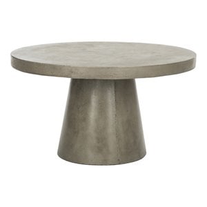 Safavieh Delfia Concrete Indoor/Outdoor Coffee Table in Dark Gray