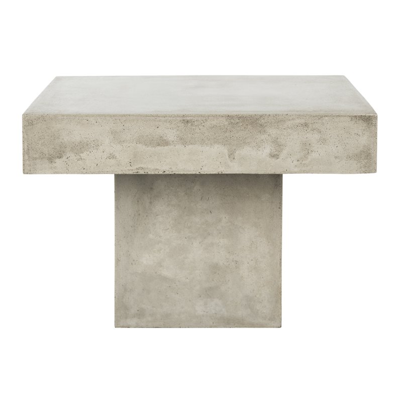 Safavieh Tallen Concrete Indoor/Outdoor Coffee Table in Dark Gray