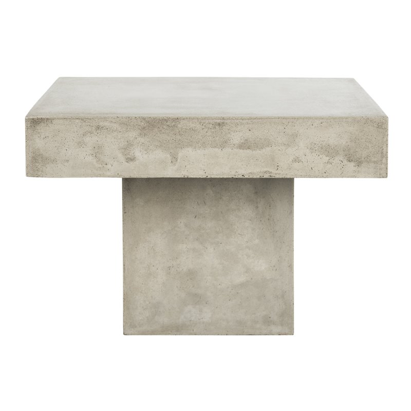Safavieh Tallen Concrete Indoor/Outdoor Coffee Table in Dark Gray