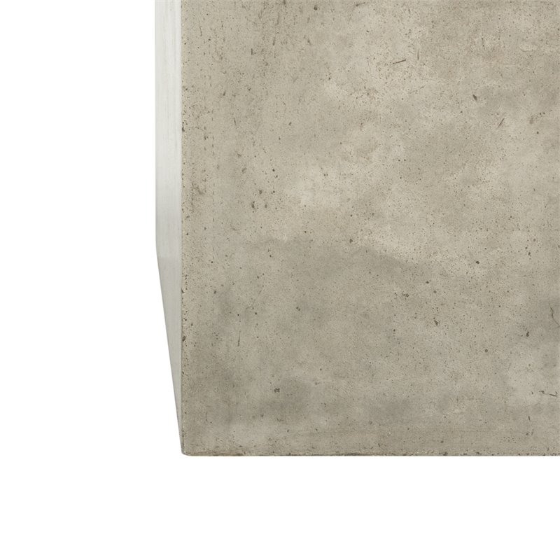 Safavieh Tallen Concrete Indoor/Outdoor Coffee Table in Dark Gray