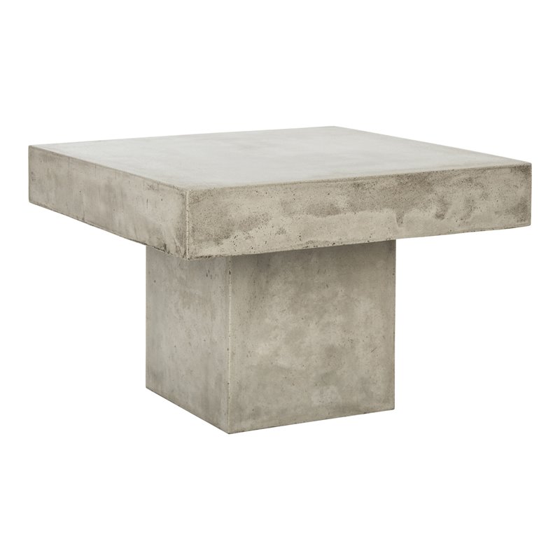 Safavieh Tallen Concrete Indoor/Outdoor Coffee Table in Dark Gray