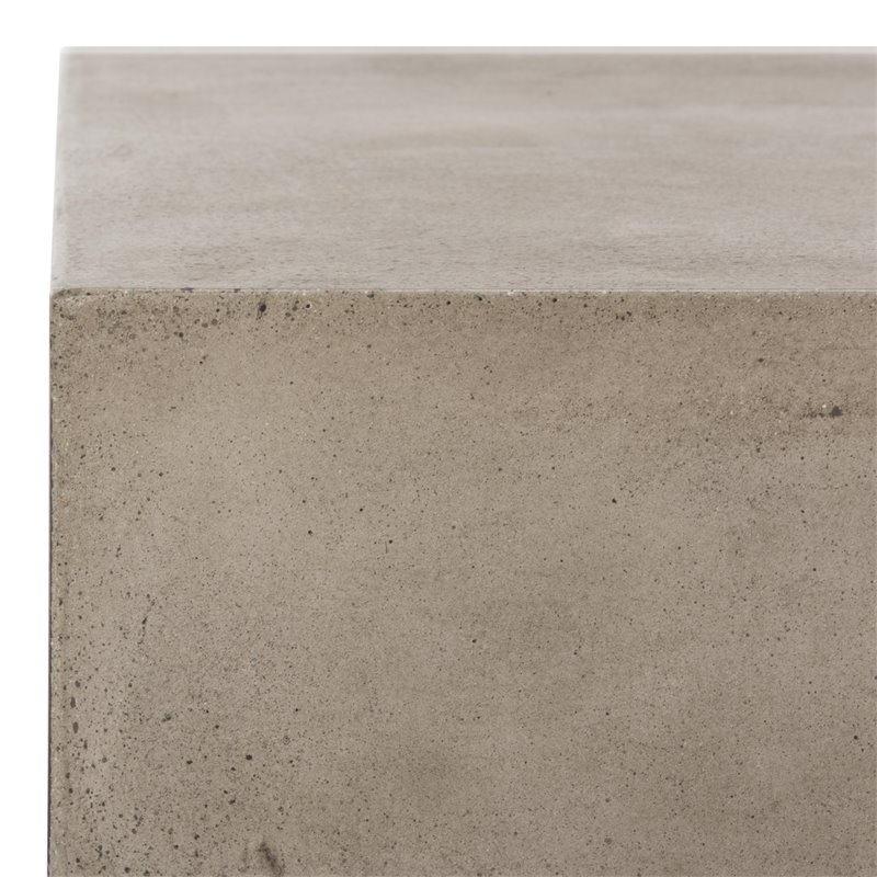 Safavieh Gargon Concrete Indoor/Outdoor Coffee Table in Dark Gray