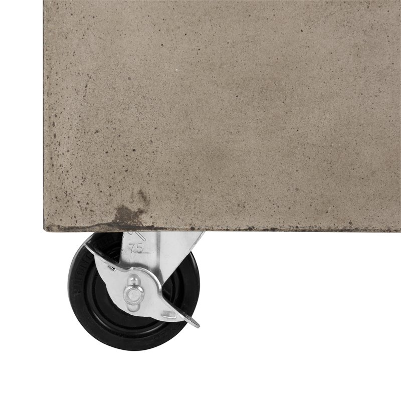 Safavieh Gargon Concrete Indoor/Outdoor Coffee Table in Dark Gray