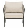 Safavieh Benjin 4-Piece Rattan/Polyester Outdoor Living Set in Gray/Beige