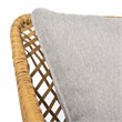 Safavieh Jensen 3-Piece Rattan/Steel/Polyester Lounge Set in Natural/Gray