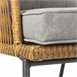 Safavieh Jensen 3-Piece Rattan/Steel/Polyester Lounge Set in Natural/Gray